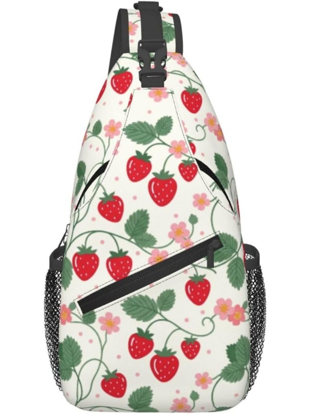 Unisex Strawberries Halloween Travel Hiking Sling Backpack Casual Crossbody Bag